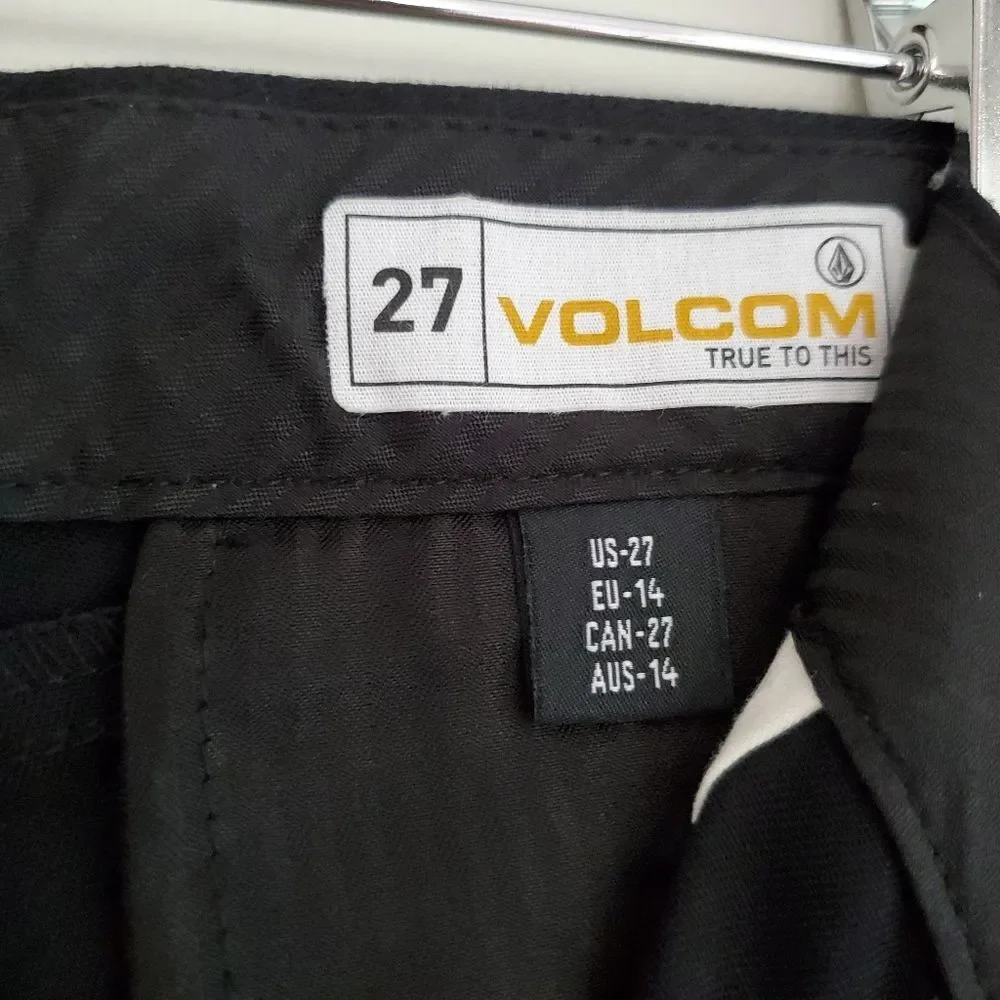 Volcom brand chinos frickin modern straight black youth size 27